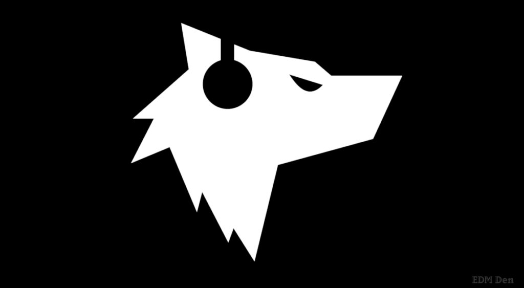 EDM Den's Featured Calendar Logo featuring a white trademarked wolf.