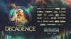 Denver Decadence NYE Festival 2025 - Promo flyer featuring artist names and graphic of a female cybernetic fairy.