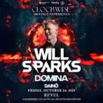 Will Sparks ABQ promo flyer, photo of DJ with event details.